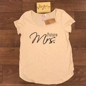 2 for $20 NWT Future Mrs SZ L T-Shirt |Francesca’s